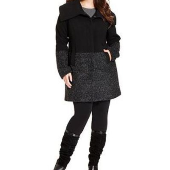 Alfani  Colorblocked Shawl-Collar Coat - Picture 1 of 3